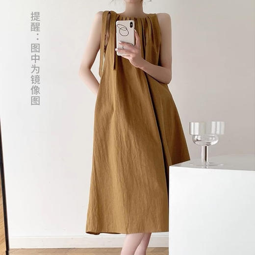 裁缝学苑AQ93亚麻捏褶无袖连衣裙纸样背心裙女装2022新款裙子打版 商品图5
