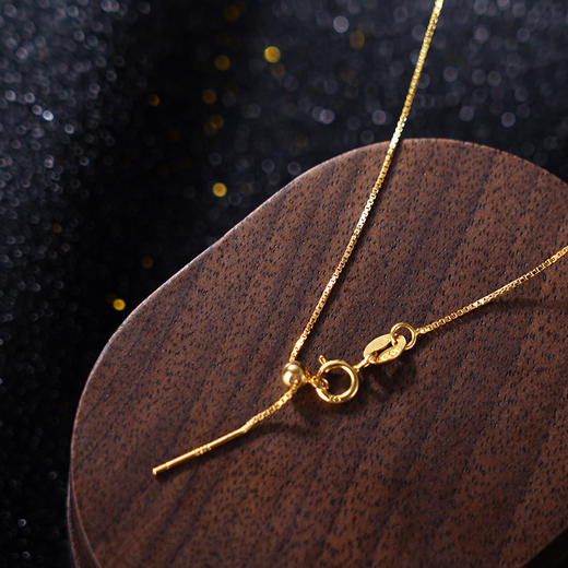 子佩集S925银【影入清波】套链项链【D853】纯银琥珀镀金蓝珀2404 商品图3