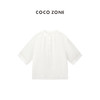 COCO ZONE"百合”夏季简约圆领单排扣设计衬衫气质通勤短袖上衣CC1B0985 商品缩略图0
