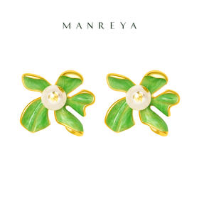 【春日花朵】MANREYA玛芮雅“春的序曲”春日花朵珍珠耳环
