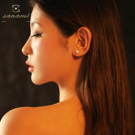 S925银简约淡水珍珠耳钉 A-291-2 商品图5