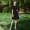 AD职场通勤连衣裙女士职业装黑色圆领西装裙收腰显瘦正装工作服夏 商品缩略图2