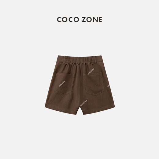 COCO ZONE"红棕短裤“夏季时尚后松紧腰设计短裤百搭A字通勤裤子CC1B1059 商品图1