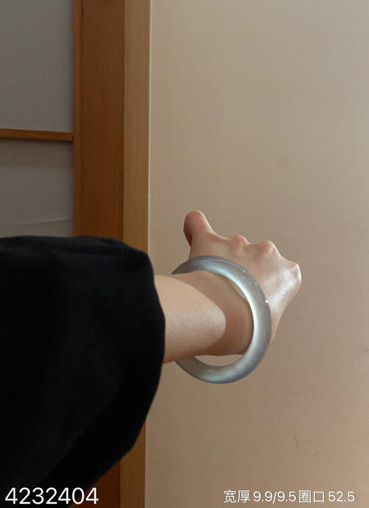 玻璃种圆镯【4232404】圈口52.5~具体价格微信咨询 商品图1