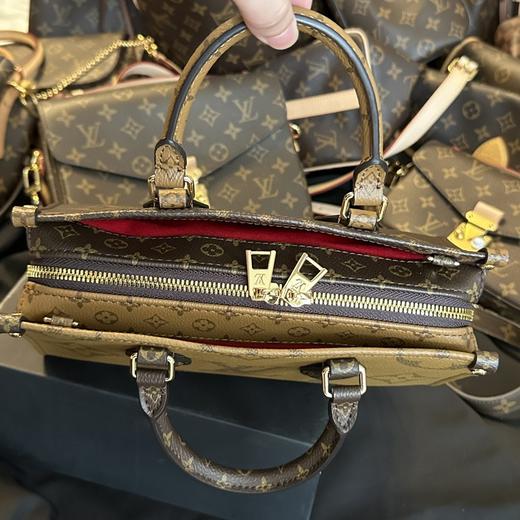 驴家手提包女2024夏季新款复古老花质感通勤百搭女士单肩斜挎包 商品图3