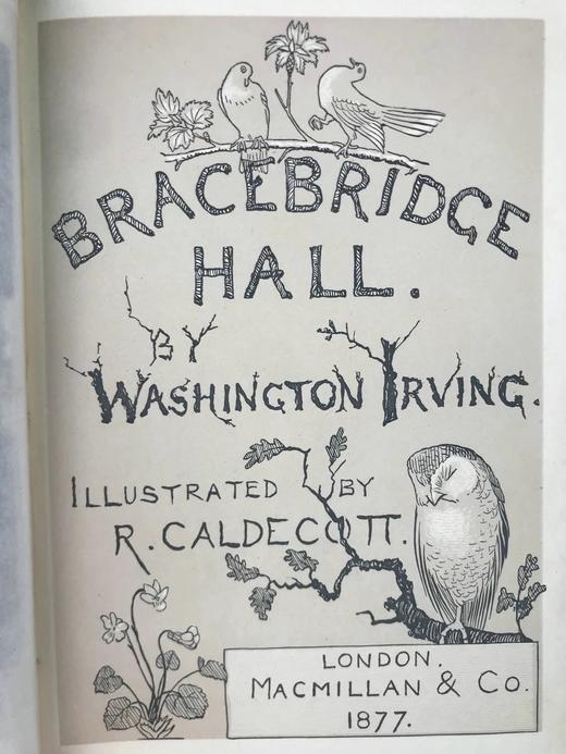 1877年 华盛顿·欧文《布雷斯布里奇田庄》 百余幅插图 漆布精装32开 商品图3
