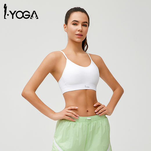 IYOGA 2024 新款细肩带 固定杯 运动内衣bra084 商品图2