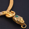 独角鹿西洋古董1920年代法国出品18K黄金铂金镶嵌钻石及祖母绿灵蛇项链 商品缩略图1