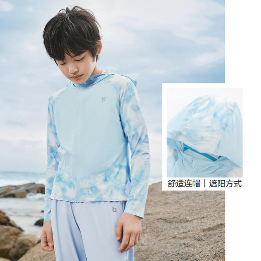 巴拉巴拉儿童外套男童装新款夏装女童凉感上衣亲子连帽防晒服 商品图3