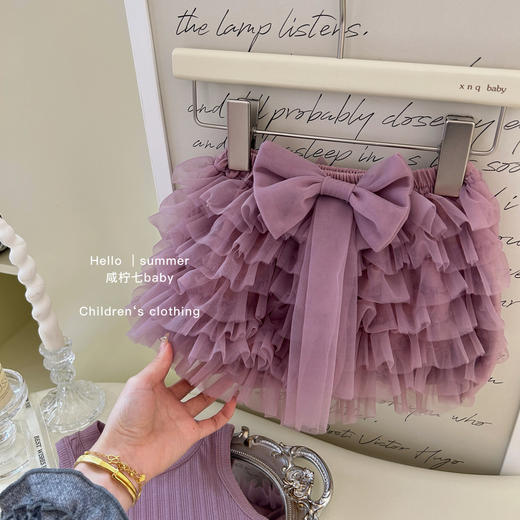 【韩系甜美tutu公主裙2件套】女童夏季套装女宝宝紫色背心上衣可爱蛋糕裙tutu裙洋气女宝宝夏 商品图4