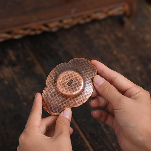 茶家吉橙杯托复古杯垫铁环茶日式杯托茶道配件隔热垫 商品图6