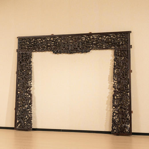 清 红木透雕“福禄万代”门罩 商品图4