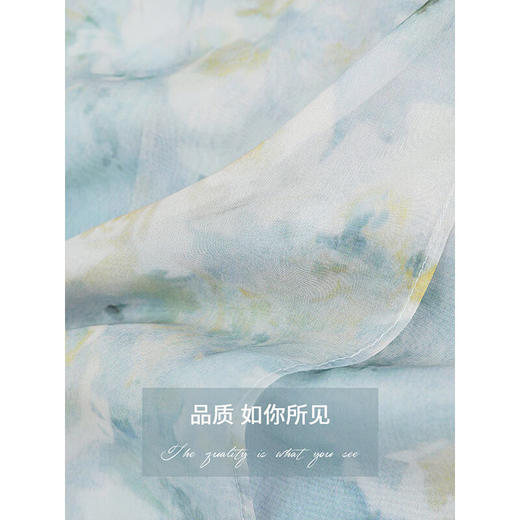 【限时秒杀】COCOBELLA设计感绑带清新雪纺半身裙女夏围裹式仙女长裙HS123 商品图4