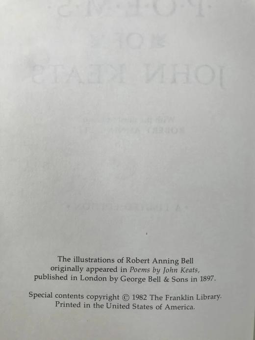 含藏书票限量版！济慈诗集 10余幅插图 豪华皮装大32开 商品图4