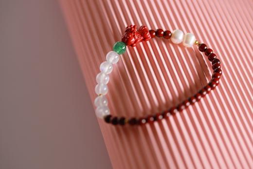 XYZT0528°月光|小叶紫檀水晶手链手串 商品图2