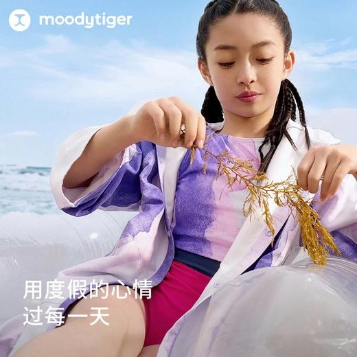 【专属】moodytiger儿童斗篷24夏新款撞色印花防风防晒宽松冲浪外套42510401 商品图3