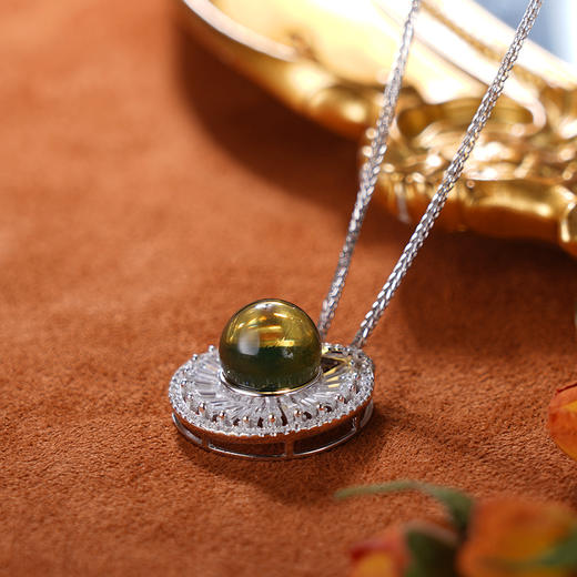 子佩集S925银【落花摇情】套链项链【D1054】纯银琥珀蓝珀2404 商品图2