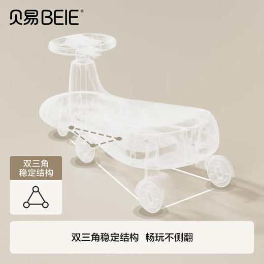贝易（BeiE）扭扭车儿童溜男女宝宝玩具1-3岁万向轮防侧翻妞妞车（齐） 商品图3