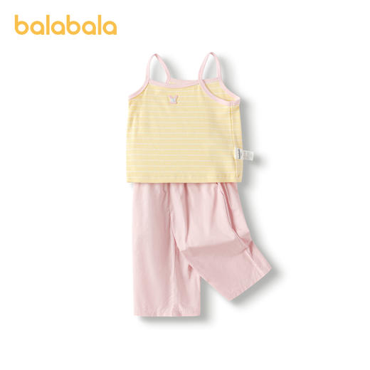 巴拉巴拉童装女童套装宝宝短袖儿童衣服夏装新款背心条纹吊带 商品图4