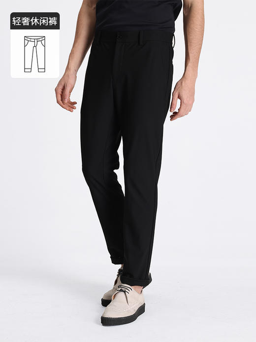 callisto黑色弹力混纺休闲裤 STCPW302C 商品图1