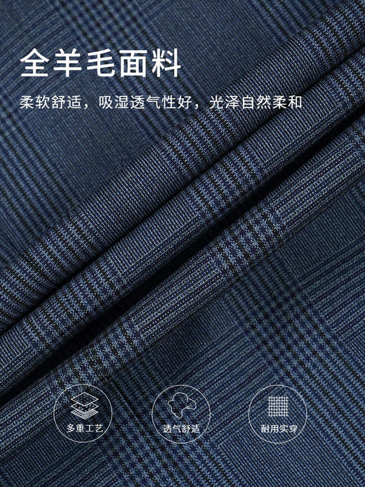 callisto蓝色全羊毛西服 STBWJ012C 商品图3