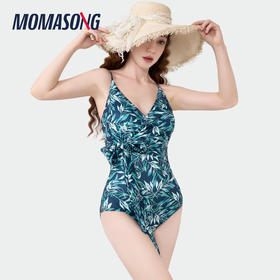 木马谣 2024新款女连体泳衣交叉绑带性感时尚泳衣