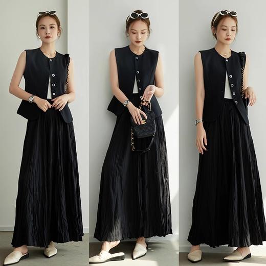 【MY同款】肌理感松紧腰半身裙 法式优雅度假风碎花中长款A字裙 可雅可飒 减龄显瘦好驾驭 商品图3