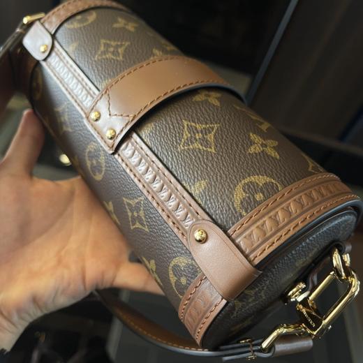 驴牌女包老花巴比龙圆筒包单肩斜挎包百搭手提链条腋下包 商品图2