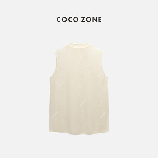 COCO ZONE2024开春穿搭新中式无袖针织衫国风立领上衣CC1A0477 商品图1