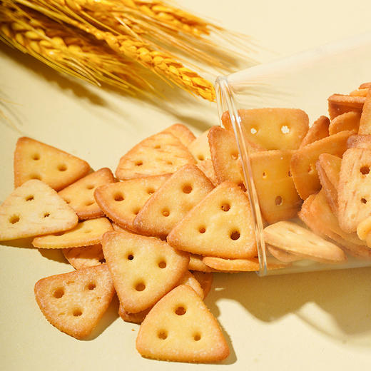 【咔滋咔！芝士三角脆饼干】每片都像泡过芝士澡，香浓芝士，咸甜酥脆，营养美味！独立包装休闲小零食小吃代餐咸味食品手指饼干 商品图1