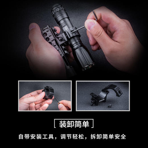 纳丽德（NEXTORCH）RM25S战术皮轨手电夹导轨夹具快装 商品图4
