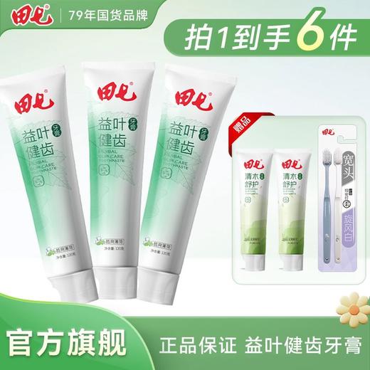 田七牙膏新品益叶清新口气清洁口腔健齿牙膏薄荷味桃桃 商品图1