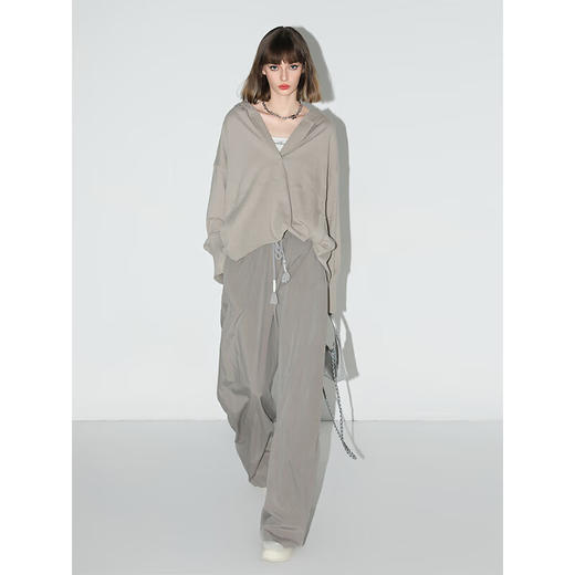 COCOBELLA设计感字母抽绳直筒休闲工装裤轻薄降落伞裤PA3018 商品图3