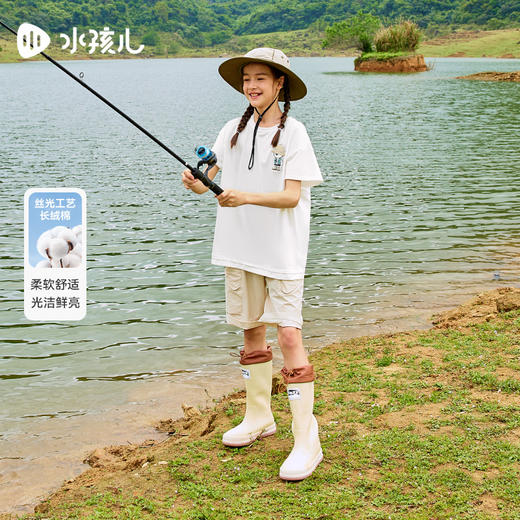 水孩儿童装夏季新款儿童短袖男童透气舒适圆领衫女童时尚印花T恤 商品图5