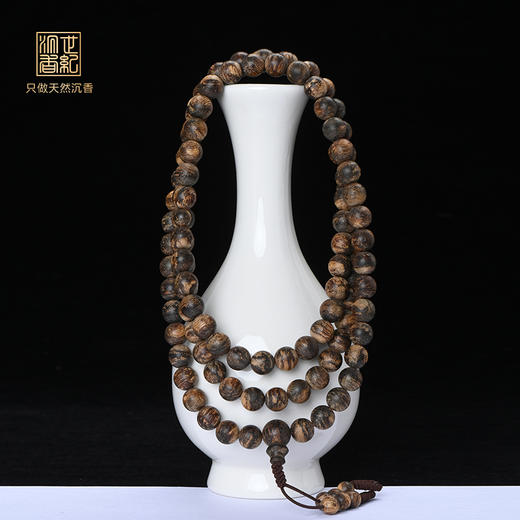 厚韵霸王·极致华丽丨天然达拉干沉香佛珠 沉水级 8.5mm*108颗 36.9克 SP7706 商品图0