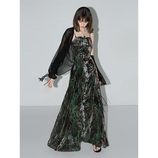 COCOBELLA名媛风10M对丝灵动荷叶边飘带雪纺衫遮阳开衫LC0002D 商品图1