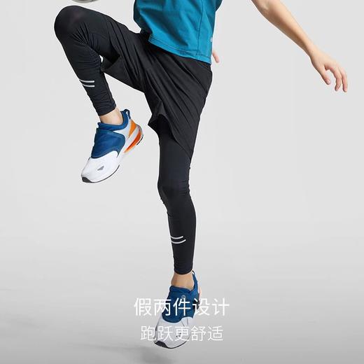 【24年夏新品】【24年夏新品】moodytiger男童假两件长裤春秋新款打底裤柔软弹力运动裤| 小云朵 M02111501【Y】 商品图1