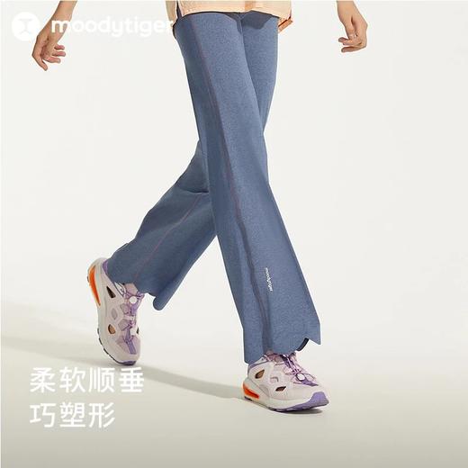 【24年夏新品】moodytiger儿童裤子24年春季新款女童运动舒适轻薄微喇紧身裤42211412 商品图3