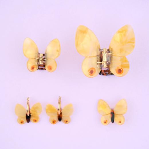 北京仓｜CouCou Suzette-YELLOW BUTTERFLY-黄色蝴蝶 发夹［法国设计师］ 商品图5