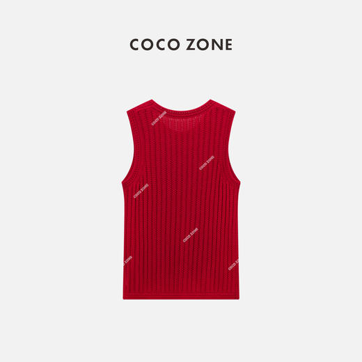 COCO ZONE2024时尚显瘦百搭针织背心简约气质无袖上衣CC2B0758 商品图1
