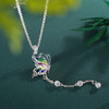 子佩集S990银【庄周一梦】套链项链【MXTL018】纯银花丝珐琅彩蝴蝶2404 商品缩略图0