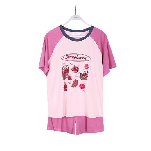 美季美优女士棉莫草莓短袖套装J420303 商品图4