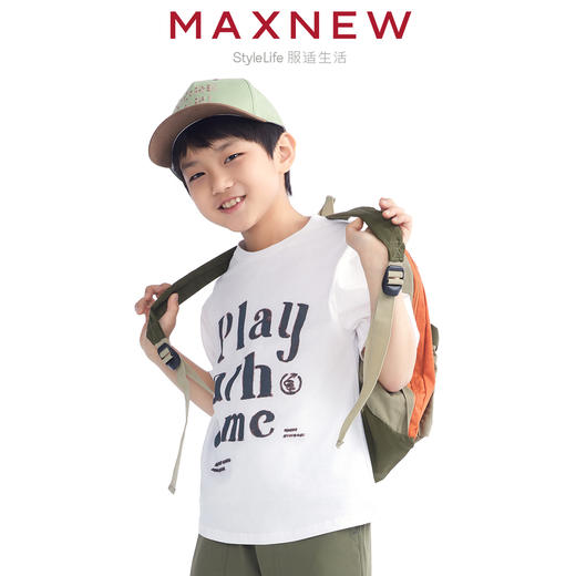 【T恤】童装舒适全棉字母印花T恤 1N2341216 商品图1