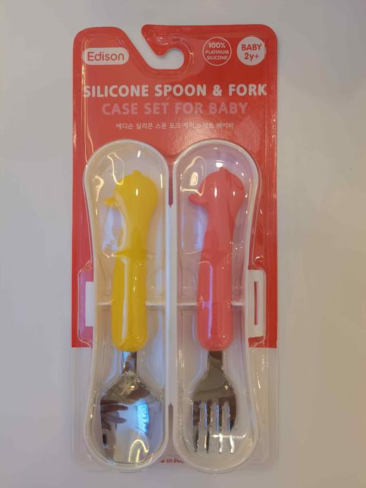 小鸭子硅胶不锈钢叉勺-红黄2+ 商品图0