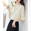 真丝衬衫V领纯色洋气桑蚕丝小衫LS-1191 商品缩略图3