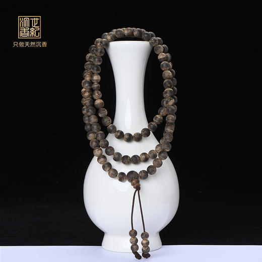 典藏黑棋·非凡珍品丨天然文莱黑棋沉香佛珠 沉水级 6.5mm*108颗 17克 SP7783 商品图0