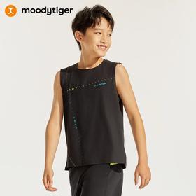 【24年夏新品】moodytiger24年夏新男童Orbit网球背心运动透气无袖运动背心42111102
