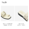 heelz设计师手工鞋履｜H几何繁花度假凉鞋夹脚羊皮15mm 商品缩略图3