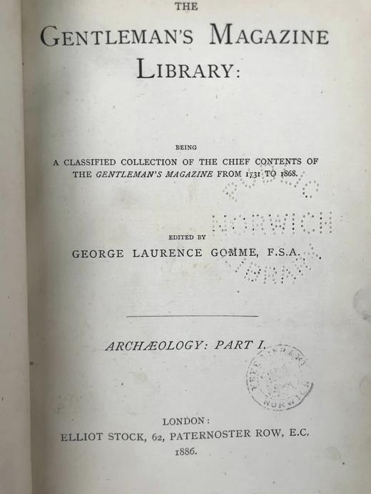 1886年 绅士杂志考古学精选（全2卷） 真皮脊精装大32 开 商品图2