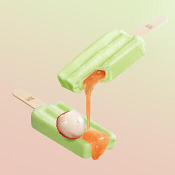 伊利【热巴同款】甄稀茉莉荔枝冰淇淋70克/支*5支 商品图3